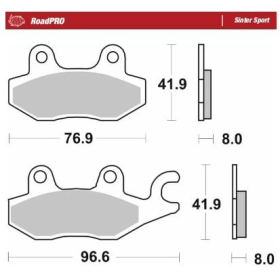 MOTO-MASTER Sinter Sport Front Brake Pads Can Am / Honda / Kawasaki / Kreidler / Triumph 125-1200 92-24 