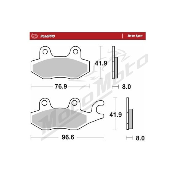 MOTO-MASTER Sinter Sport Front Brake Pads Can Am / Honda / Kawasaki / Kreidler / Triumph 125-1200 92-24 