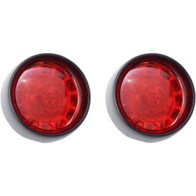 CUSTOM DYNAMICS ProBeam® Bullet Bezel Rear LED Turn Signal Inserts Harley Davidson FLD / FLH 1450-1977cc 01-24