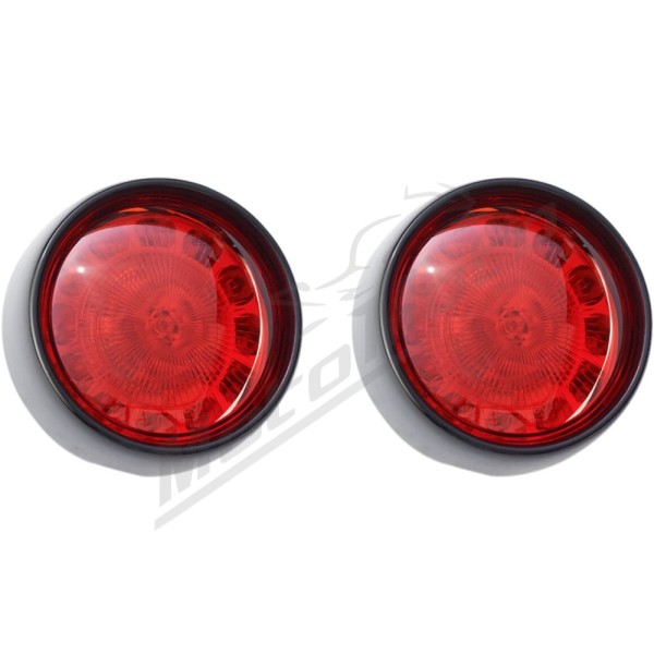 CUSTOM DYNAMICS ProBeam® Bullet Bezel Rear LED Turn Signal Inserts Harley Davidson FLD / FLH 1450-1977cc 01-24