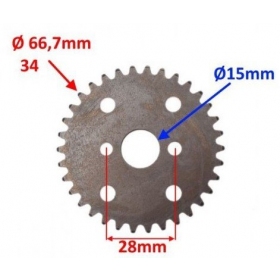 Camshaft sprocket GY6 125cc 4T 34tooth