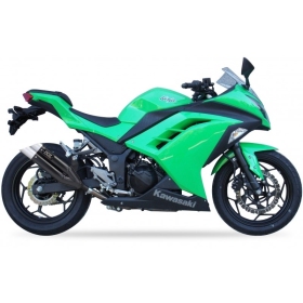 IXIL Dual Hyperlow L3XB Silencer Stainless Steel Black / Aluminium - Kawasaki Ninja 250/300R 2013-2018 XK7336XB