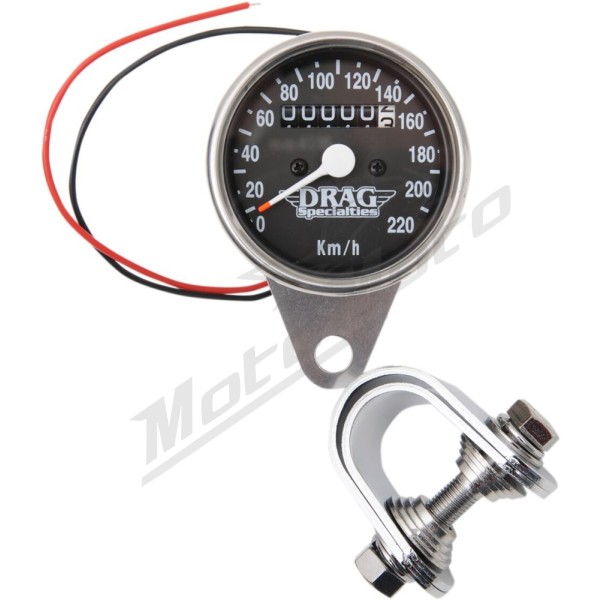 DRAG SPECIALTIES Universal 2.4" Mini Mechanical Speedometer