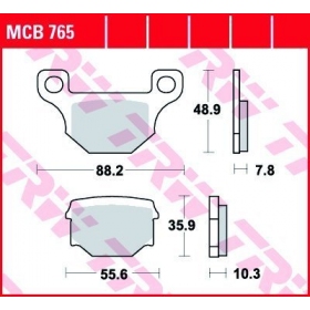 STABDŽIŲ TRINKELĖS TRW MCB765 STANDARD