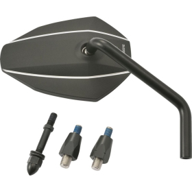 DAYTONA D-MIRROR-7 RIGHT MOTORCYCLE MIRROR BLACK ALUMINUM