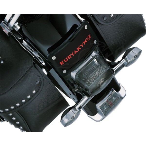 KURYAKYN Curved Laydown License Plate Mount with Frame Honda VTX 1300/1800 02-09