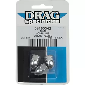 DRAG SPECIALTIES Chrome Ware Nuts M10 x 1.5 3pcs.