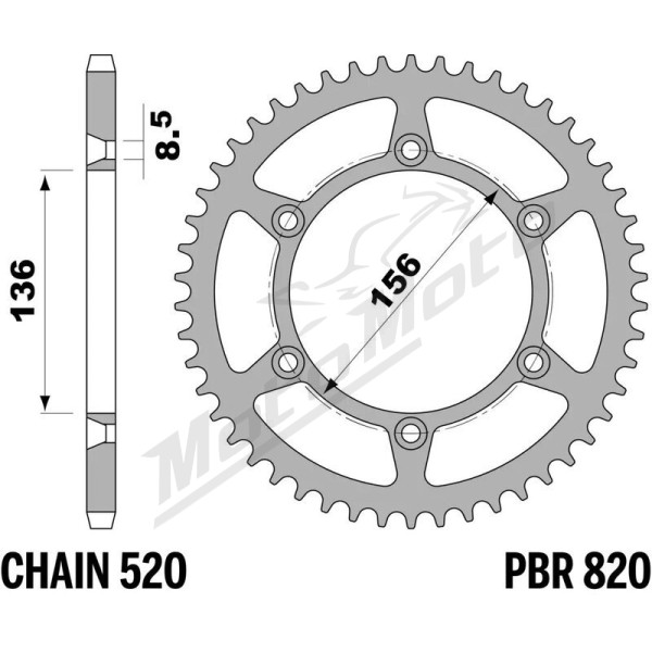 JT/PBR Grandinės komplektas sustiprintas 520X1R3 14/43 Suzuki DR 350 90-99