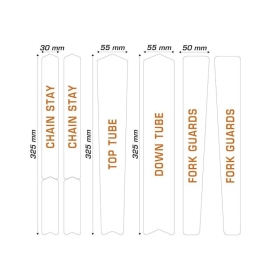 ALGIS frame protective sticker set "Road Line" - (textured-white)