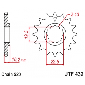 Front sprocket JTF432