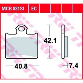 BRAKE PADS TRW MCB831SI OFFROAD