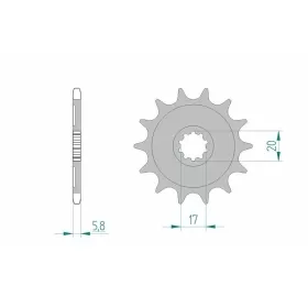 AFAM Steel Standard Front Sprocket 24304 - 520 13-14 teeth ​​​​​​​SUZUKI RM-Z / KAWASAKI KX 250cc 04-06