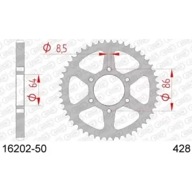 AFAM Steel Standard Rear Sprocket 428 50 teeth