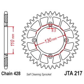 Rear sprocket ALU JTA217