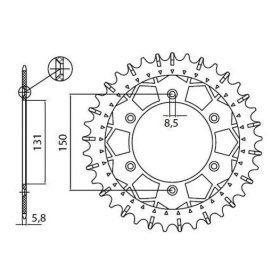 SUNSTAR SPROCKETS Rear Sprocket Kawasaki / Suzuki 125-500 82-24