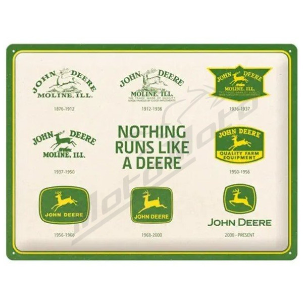 TIN SIGN JOHN DEERE 150 YEARS LOGO EVO 30x40 