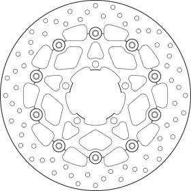 BREMBO Serie Oro apvalus plaukiojantis stabdžių diskas priekinis TRIUMPH TIGER 800-1200cc 2011-2021