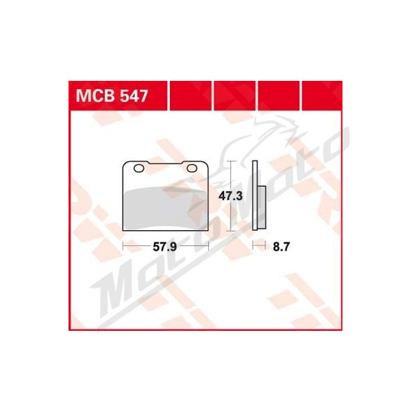 TRW MCB547 Brake Pads Suzuki RG 250cc 86-88