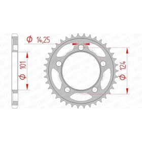 AFAM Steel Standard Rear Sprocket 525 37-41 teeth