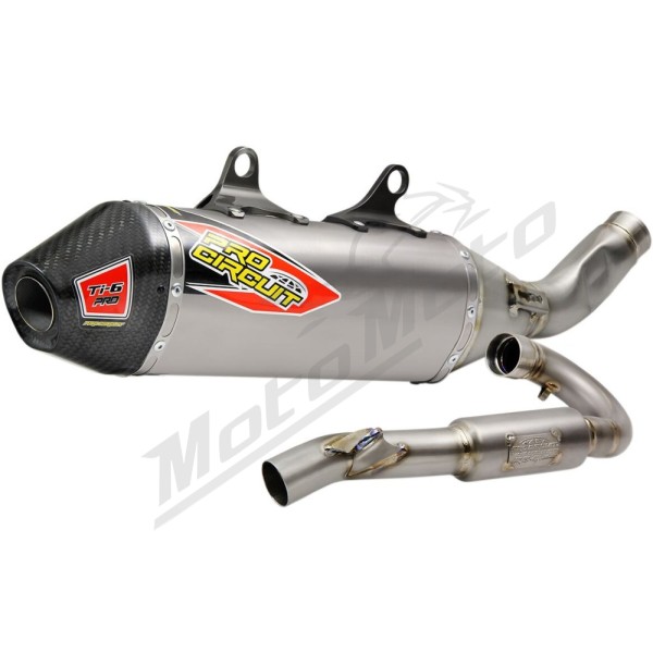 PRO CIRCUIT Ti-6 Pro Exhaust System Titanium/Carbon Fiber Husqvarna FC / KTM SX-F 350 19-22