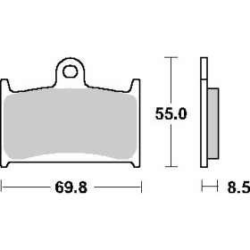 Sbs kh145/kh236 evo stabdžių trinkelės Suzuki / Yamaha 125-750 88-05