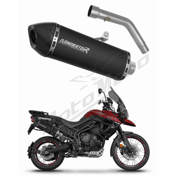 Triumph Tiger 800 XCA 2018-2020 Dominator Exhaust Silencer Muffler HP7 BLACK + dB killer