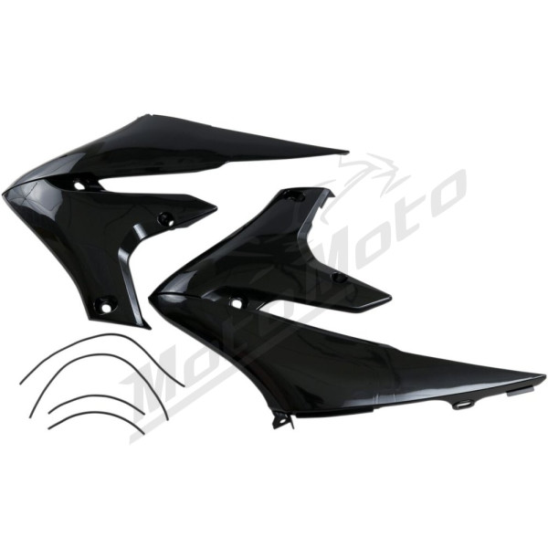 UFO Replacement Radiator Shrouds Yamaha WR F / YZ F / YZ FX 250-450cc 18-> Black