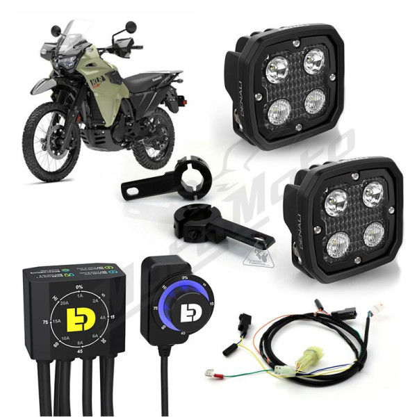 DENALI DialDim D4 Additional light kit Kawasaki KLR 650 2022