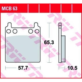 BRAKE PADS TRW MCB63 STANDARD