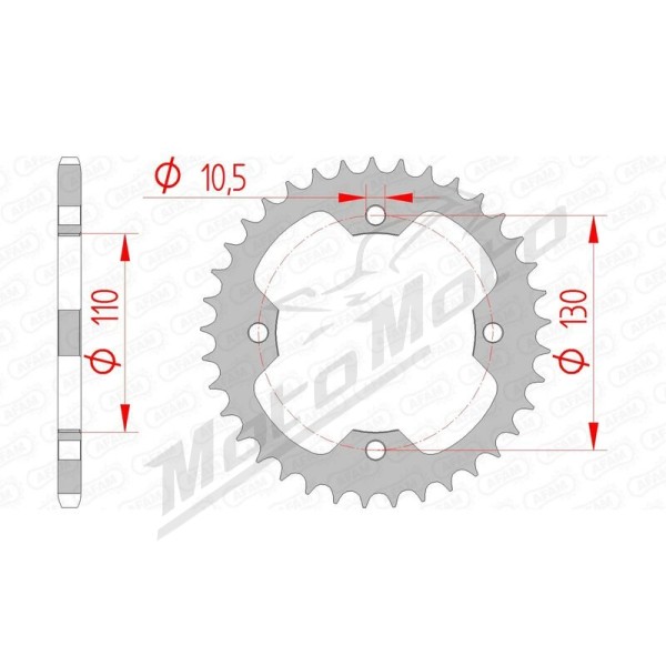 AFAM Steel Standard Rear Sprocket 520 35-38 teeth KAWASAKI KFX 450 08-15