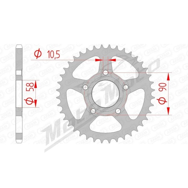 AFAM Steel Standard Rear Sprocket 520