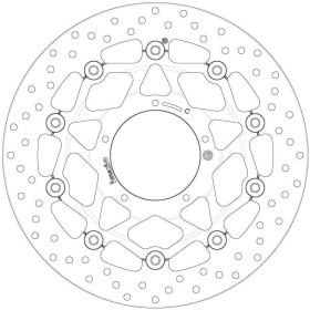 BREMBO Serie Oro apvalus plaukiojantis stabdžių diskas HONDA CBR1000RR 17-19