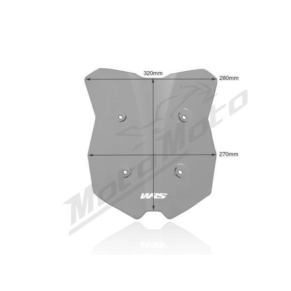 WRS KT007FS SPORT Windscreen Dark Smoke KTM Super Duke 1290 GT ABS 19-22