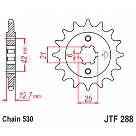 Front sprocket JTF288