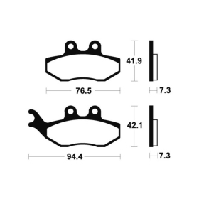 TECNIUM Street Organic Brake pads MA274 Beta / Derbi / GasGas / Sherco / SYM / Yamaha 50-250cc 95-24
