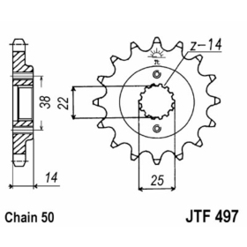 Front Sprocket JTF497