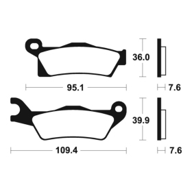 TECNIUM MX/ATV Sintered Metal Brake pads MO410 Can Am Commander / Outlander / Renegade 450-1000cc 10-21