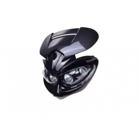 SALE! Universal headlight 255MM CARBON