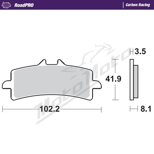 MOTO-MASTER Carbon Racing Front Brake Pads Aprilia / Bimota / Ducati / Kawasasaki / KTM / Suzuki / Triumph 125-2500 07-26