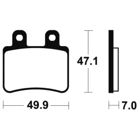 TECNIUM Scooter Organic Brake pads ME273 Beta / Derbi / Italjet / Peugeot / Rieju / Sherco / Yamaha 50-400cc 00-24