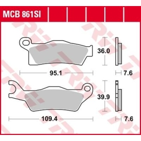 TRW SI Series Sindered Off-Road Brake Pads Can Am DS / Maverick / Outlander / Renegade 450-1000cc 07-23