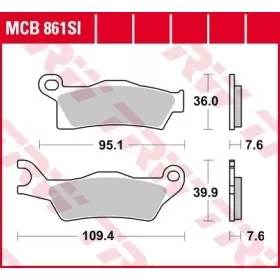 TRW SI Series Sindered Off-Road Brake Pads Can Am DS / Maverick / Outlander / Renegade 450-1000cc 07-23