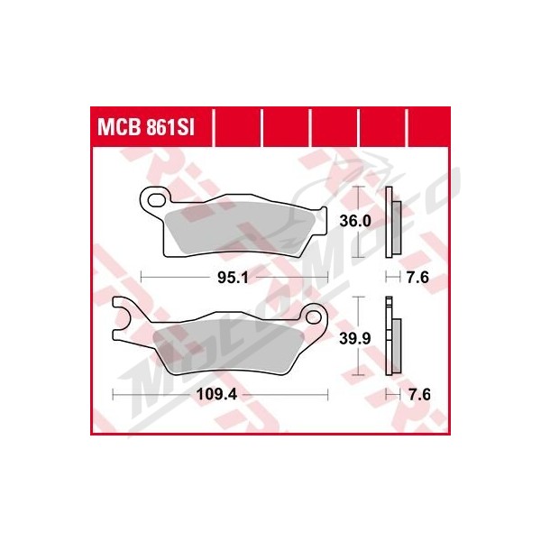 TRW SI Series Sindered Off-Road Brake Pads Can Am DS / Maverick / Outlander / Renegade 450-1000cc 07-23