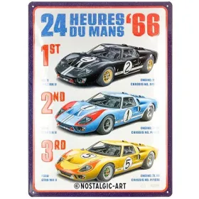 Metalinė lentelė 24H LE MANS 1966 FORD GT40 30x40 