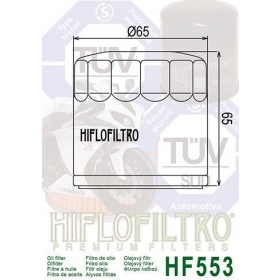 Tepalo filtras HIFLO HF553 BENELLI TORNADO/ CAFE RACER/ TNT/ TRE 899-1130cc 2001-2015