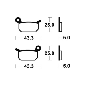 TECNIUM MX/ATV stabdžių trinkelės MO294 GasGas / Husqvarna / KTM 0-65cc 02-25