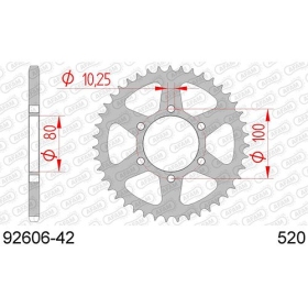 AFAM Steel Standard Rear Sprocket 520 42 teeth LAVERDA FORMULA / STRIKE 750 98-01