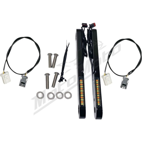 CUSTOM DYNAMICS ProBEAM® Dynamic Strips™ V2 Front Turn Signals Harley Davidson FLHT / FLHTC 1450-1800cc 06-13