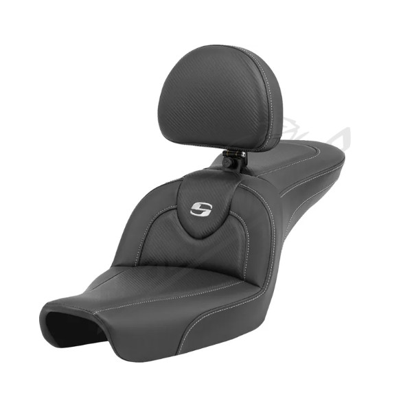 SADDLEMEN Roadsofa Carbon Fiber Seat With Backrest Harley Davidson FXD / FXDX / FXDXT 1340-1450 96-03