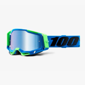 Sale 100 percent goggles model racecraft 2 fremont - mirror blue lens - color blue/green 